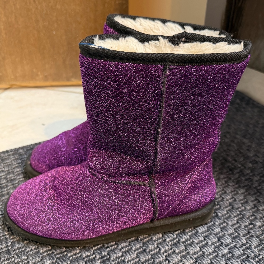 Dawgs purple sparkle boots